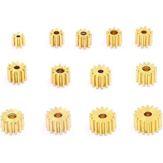 0.4 Modulus Teeth Brass Metal Copper Gear Toy Car Gear Fit 1 mm 1.5 mm 2 mm Shaft 9T 1.98 mm Hole