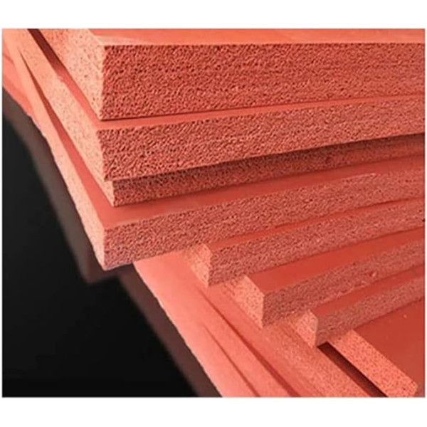Silikonschaumplatte, Hochtemperaturbeständige Weiche Schwammplatte, Dichtungsstärke 3/4/5/6/12/18/20 Mm, 500 X 500 Mm(500x500x6mm)