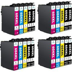 604XL Ink Cartridges to Replace Epson 604XL 604 XL Cartridges Compatible with Epson Workforce WF 2910DWF 2930DWF 2935DWF 2950DWF Expression Home XP 2200 XP 2205 3205 XP 3200 XP 4200 XP 4205