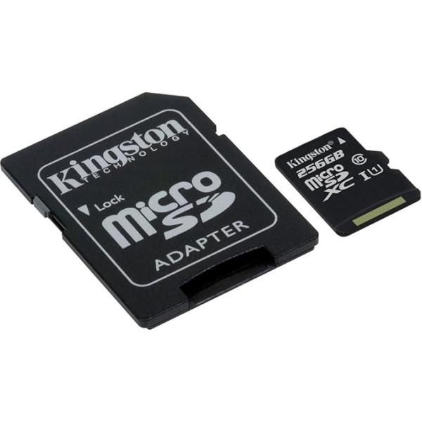 Kingston MicroSD Canvas Select Class Speeds 256GB