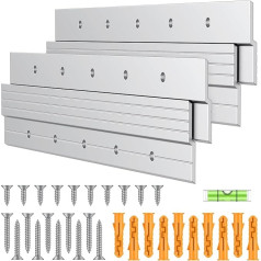 Uniclife 2 Pairs 30cm French Stretcher Bar Hangers 80lbs Load Heavy Loads French Stretcher Bars Picture Hanging Aluminum Alloy Mirror Mounting Hardware Wall Mount Bracket