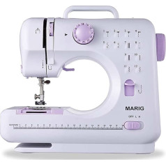 MARIG Mini Sewing Machine for Beginners - Small Portable Electric Sewing Machines with 2 Speeds and 12 Built-in Stitch Patterns