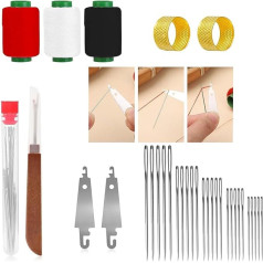 FYHXZYB 34-teiliges Nähwerkzeug-Set, Stickwerkzeug-Set, Nadelfaden, Handreparatur-Set, Nadeleinfädler und Handnähset, tragbare Reisearbeit, Bastelset