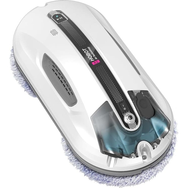 SMARTBOT Robot Mop - Low Power Consumption (80W) - Electric Glass Cleaner 3 Year Warranty 12 Microfibre Cloths - Navigation and Fall Protection System HOBOT-R3 Window Cleaning Robot