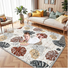 Crawling Blanket for Baby, Thickened Play Mat: Baby Crawling Mat, Foldable Non-Slip Mat, Machine Washable, Foldable Play Mat for Playpen (150 x 180 cm)