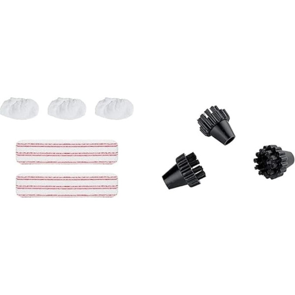 Polti PAEU0324 Set of 2 Microfibre Cleaning Cloths + 3 Covers for Vaporetto Vacuum Cleaner & PAEU0250