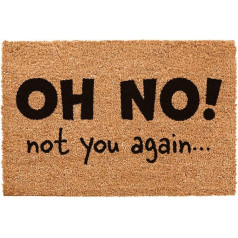 CKB LTD Not You Again Novelty Doormat Coconut Mat Door Mat Doormat Unique Doormat Front/Back Door Mats with a Non-Slip PVC Back - Natural Coir - Indoor & Outdoor