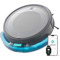 LEFANT Vacuum Cleaner Robot with Wiping Function, Ultra Thin, Vacuum Cleaner Robot Anti-Tangle, Precise Obstacle Avoidance, App, Alexa Control for Pet Hair, Carpets, M310 Ultra Grey