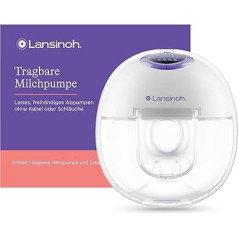 Lansinoh Portable Electric Breast Pump - Hands Free and Quiet Pumping Without Cables & Hoses - Rechargeable Battery - Easy Operation & Cleaning - Handsfree