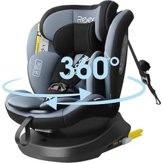Reecle 360 Rotating i-Size Child Seat with ISOFIX 40-150 cm (0-36 kg) Reboarder, from Birth -12 Years, ECE R129 (i-Size, HEI)