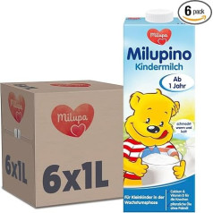 Milupa Milupino Children's Milk Ready to Drink (6 x 1 L), from 1 Year, for Toddlers in the Growth Phase