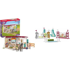 SCHLEICH 42591 Horse Club Saddle Chamber, 85 Pieces Play Set Horse Figure & 42612 Obstacles Accessories, for Children from 5-12 Years, Horse Club Accessories