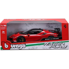 Bburago - Ferrari SF90 XX Stradale 1/18 - Rosso Corsa with Black Roof - Metal Miniature Car - Highly Detailed Model Official Ferrari Collector Edition