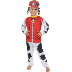 Chaks - Marshall Kids Costume Official Paw Patrol Outfit 3 Piece Set with Headband, Shirt and Trousers for Carnival