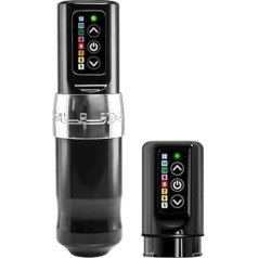 FK Irons Spektra Flux Wireless Tattoo Machine - Dark Grey (Chromium) - with 2 x PowerBolt Battery Packs - 9 W Brushless - 4.0 mm Hub - 178 g - Compatible with Most Membrane Needles