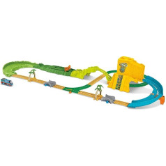 Thomas & Friends FJK50 Turbo Jungle Set, Thomas the Tank Engine Toy Train Set, Trackmaster Train, 3 Year Old