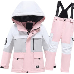 Teen Outfits for Girls Kids Girls Boys Ski Suit Print Long Sleeve Thickened Velvet Warm Windproof Waterproof Top and Pants Set of 2 Outfits