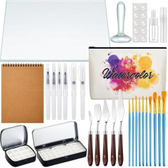 Breeshy Aquarellfarben-Set, geeignet für Basteln, Aquarellmalerei, Acrylfarbe, 1 Set