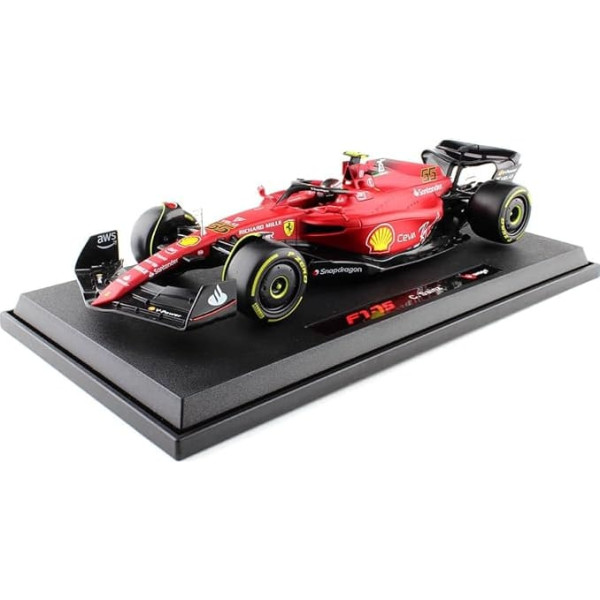Bburago -BBURAGO-1/18 FERRARI-2022 Formula 1 with Helmet #Leclerc-Neuaute FA 2022 Miniature Car for Children, Scale Replica, 16811L