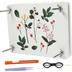 DIYEAH Blumenpresse Holz Blumenpressset Blumenkonservierungsset Zum Pressen Von Blumen Mit Zubehör Für Grußkarten Scrapbooking Menükarten Lesezeichen Hochzeitseinladungen Und Kunstprojekt