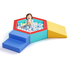 Children's Foam Building Blocks, Large Foam Building Blocks, Indoor Climbing Blocks, Children's Climbing Frames, Gifts for Children (Colourful Ball Pool)