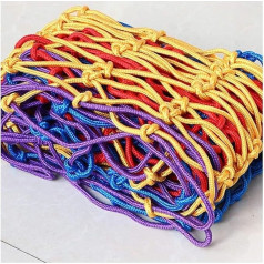 Rope Net, Outdoor Climbing Net, Colourful Cargo Net, Colourful Decorative Net (2 x 4 m (6.6 x 12.12 ft))