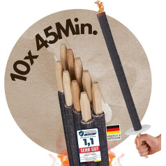 Torches made of natural wax, for a hike with children or friends, ideal in the garden or for Easter/New Year's Eve, made in Germany, 45 minutes. Burn time - with hand protection.