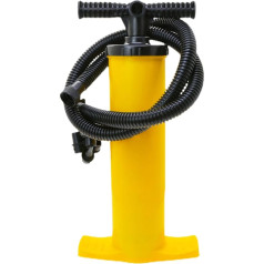Double Stroke Air Pump, 4L Yellow Portable Air Pump, Manual Pump for Paddle Board, Hand Pump with Multiple Nozzles for Raft, Inflatable Beds