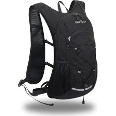 Lightweight Hiking Backpack 15L Bicycle Backpack Small Hydration Backpack Suitable for Speed Hiking, MTB, Skiing Outdoor Sports (Black)