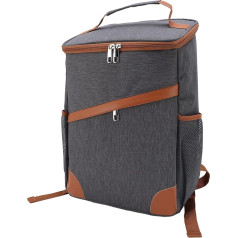 Yinhing Kühlerisolierter Rucksack mit Großem Fassungsvermögen, Auslaufsicheres Design, Vielseitig Einsetzbar für Strandcamping- und Picknickaktivitäten, Wärmeisolierung, Stilvolle Dunkelgraue Farbe