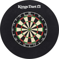 Kings Dart Professional Dart Set | High-Quality Sisal Steel Dartboard + Dart Surround | Thin Spider Field Border | Tuning Dartboard According to WDF Standard | Brand Quality