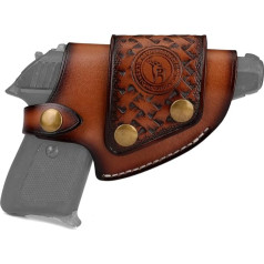 TOURBON Genuine Leather Pistol Holster Hidden Gun Holster for Men and Women