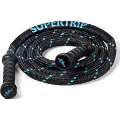 Supertrip Upgrade Weighted Skipping Rope Adult Fitness, Second Generation 360° Rotating Handles Heavy Skipping Rope for Full Body Muscle Training, 3.21/3.38/3.41 Pound Rope Skipping for Women Men