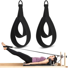 NVAAV Pilates-Doppelschlaufen-Gurte für Reformerfüße, Fitness- und Yoga-Ausrüstung, D-Ring-Übungsgurte für Fitnessstudio und Heimtraining, 2 Stück