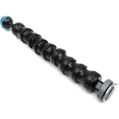 Underwater Camera, Flexible Light Arm with Ball Head and Hot Shoe Mount, 4/6/8/10 Articulation Options in SS316 Stainless Steel and Silicone Construction for Scuba (8 Joints)
