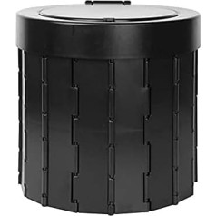 Portable Travel Folding Toilet Urinal Mobile Seat for Camping Hiking Car Folding Toilet Accessories Trip Tools Folding Toilet (Color : Black B)