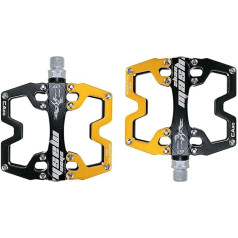 Mountain Bike Pedals, Lightweight Aluminium Alloy Bicycle Pedals, Non-Slip MTB Pedals, Wide Platform Road Bike Pedal 9/16 Inch