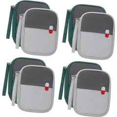 GLEAVI 8pcs Portable Medicine Bag Zipper First Aid Bag for Travel Camping Hiking Lightweight Emergency Medicine Storage