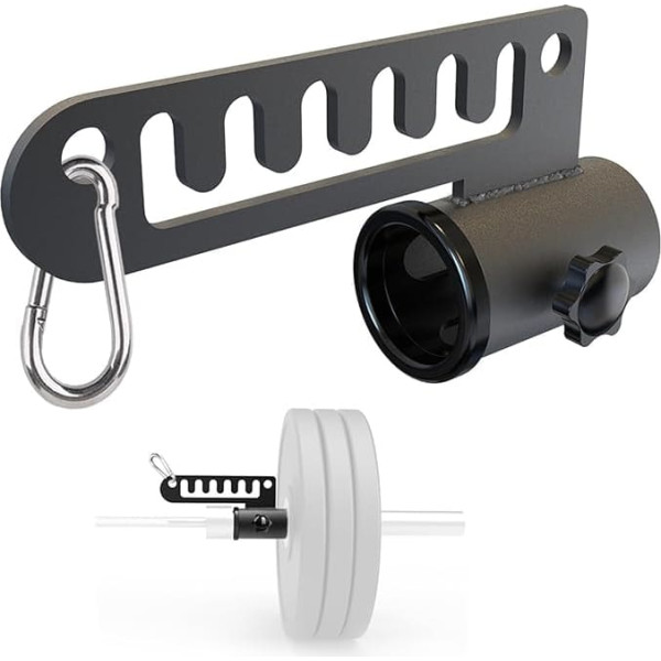 J Bryant Belt Squats & Landmine Attachment for 50mm Barbell Bar - Slide Slot for Carabiner, Scratch-Resistant Insert, Robust Strength Training for Home