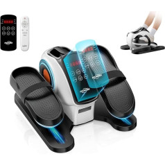 Mini Elliptical Trainer Undertable Electric Cross Trainer for Home with 15 Levels of Resistance, 15 Speed, P1-P5 Automatic Modes, Display, Quiet Pedal Trainer for Seniors with Remote Control