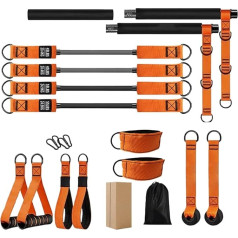 Home Pilates Bar Kit - Muscle Training Fitness Equipment | Multifunctional Pilates System with Adjustable Resistance for Gym Athletes Fitness Enthusiasts Shoulders Neck Waist Legs