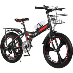 Children's Bicycle Mountain Bike Folding Bike Large Children's Bicycle Thickened, Non-Slip and Wear-resistant Tyres No Folding or Installation Required