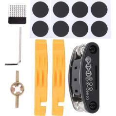 Cryfokt XiugssTO29Gw4L Bike Repair Kits 16 in 1 Professional Bicycle Tool Kit Mountain Bike Road Bike Hole Repair for Bicycle Tyre