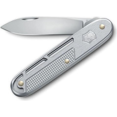 Victorinox Onefold Alox Pocket Knife, 2 Functions, Multitool, Large Blade, Carrying Clip, Swiss Made, Stainless Steel, Silver