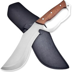Handmade Edelstahl 32 CM Full Tang Bowie Camping Knife with leather MAQ3108