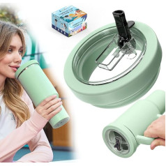 1.2L Leakproof Straw Lid Replacement for Stanley Quencher Reusable Food Grade Silicone No Spill with Cleaning Brush