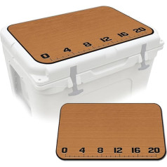 USATuff SeaDek EVA-Matte, Kühlkissen, passend für Yeti, zum Abziehen und Aufkleben, rutschfestes Komfortzubehör, Fischmesslineal (Mokka-Schwarz)