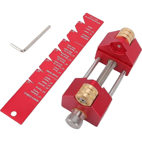 Schleifanleitung für Meißel und Hobel – Schärflehre mit Rollenrad, Winkellehre, Präzises Holzbearbeitungswerkzeug-Set für Tischler