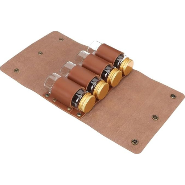 Portable Spice Holder Spice Bottles Made of Food Grade Material Outdoor Camping Travel Storage Bag with Glass Bottles