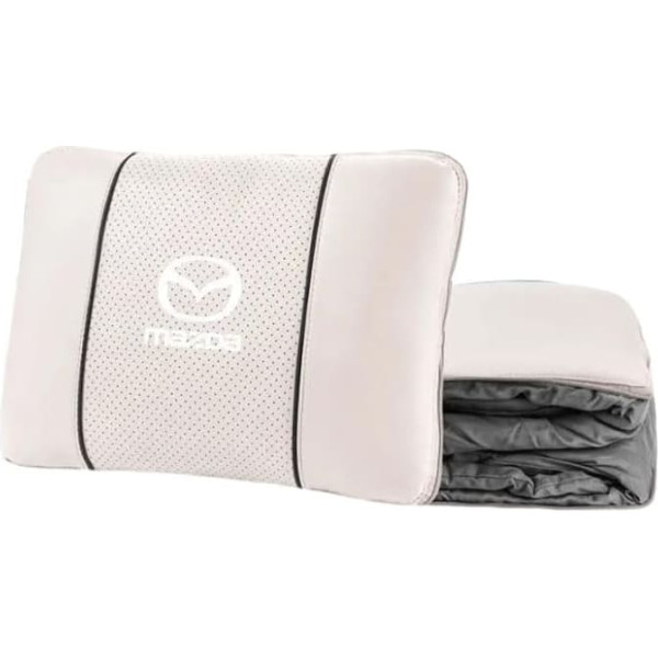 Travel Blanket Cushion 2 in 1 for Mazda 3 2009-2013, Car Cushion Blanket with Car Logo, Travel Blanket for Car, Cuddly Blanket, Car Blankets, Pillows, Aeroplane Blanket, Car Accessories